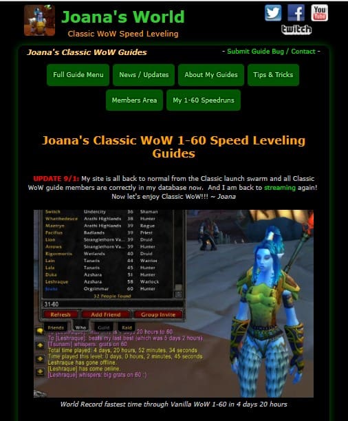 Joana's Classic WoW 1-60 Speed Leveling Guides Reviews